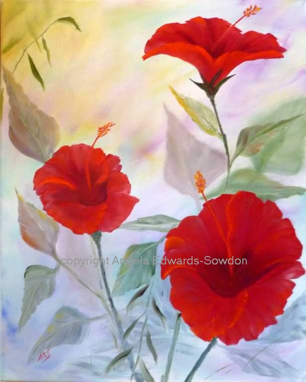 Hibiscus Flower - Telford Artist angela-sowdon